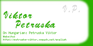 viktor petruska business card